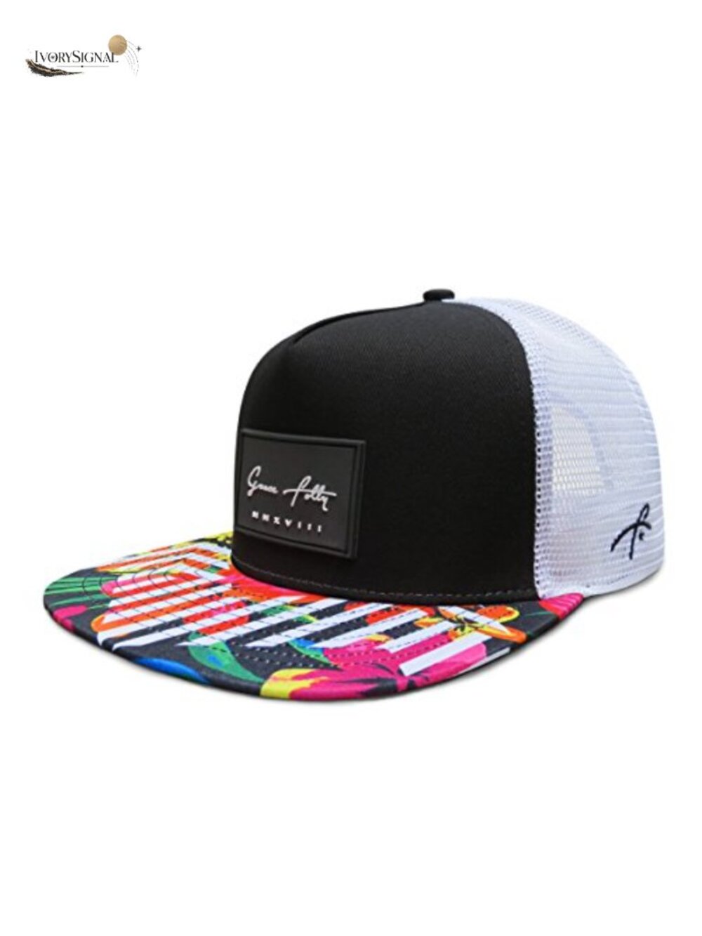Trucker Hat Snapback Mesh Cap Adjustable Flat Bill Baseball Cap